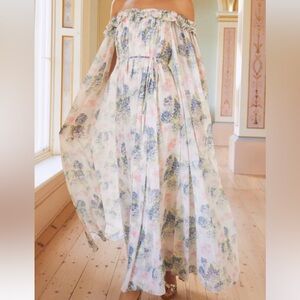 Floral Off-Shoulder Maxi Dress